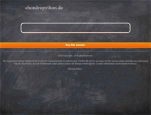 Tablet Screenshot of chondropython.de
